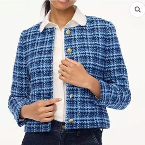 J.Crew Factory Lady Jacket Blue Tweed